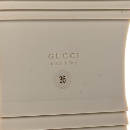 Gucci GG Supreme Monogram Granada Kid Angelina Platform 35mm Slingback Sandals 36 White Mystic White 8 of 9