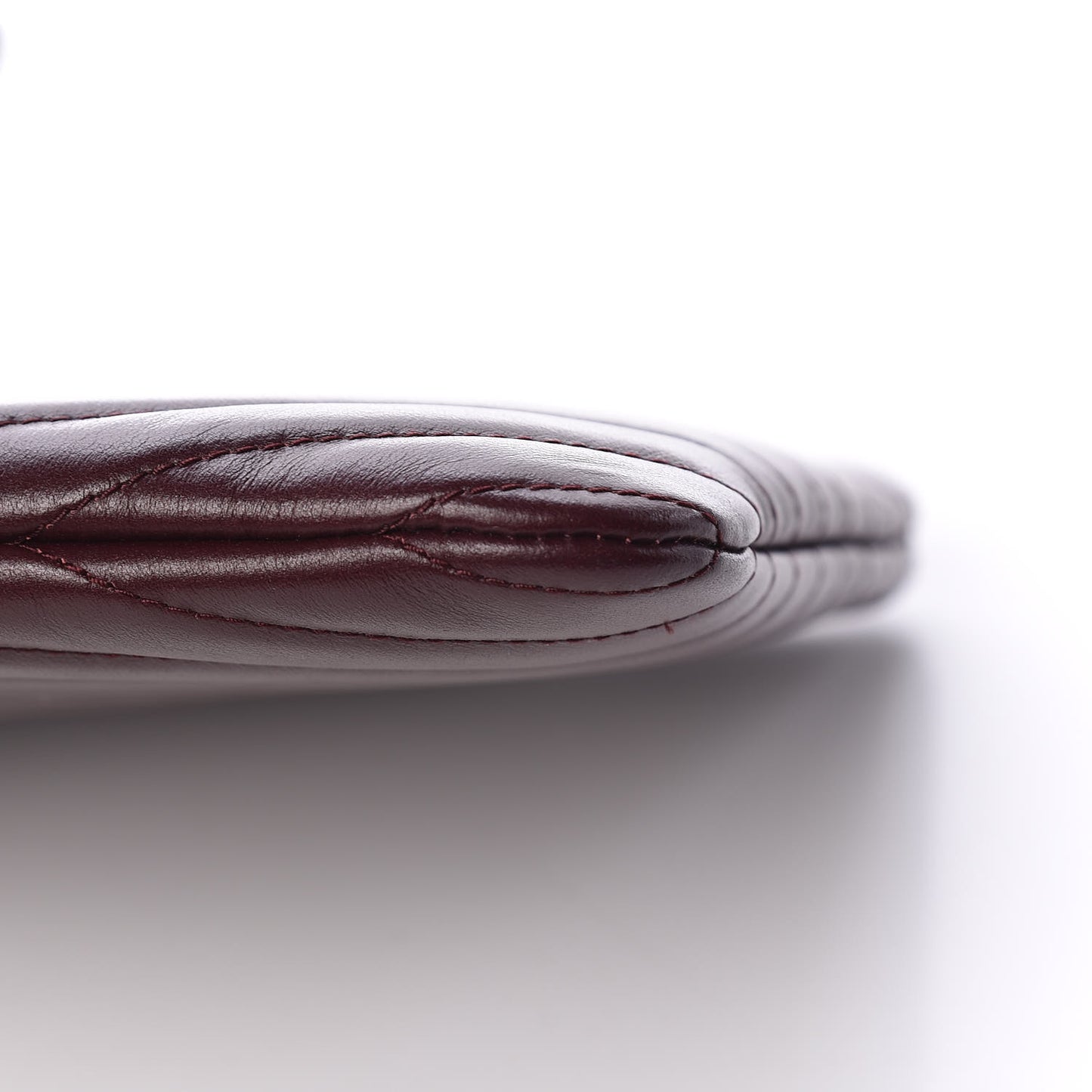 Calfskin Matelasse Chevron Monogram A5 Wristlet Bordeaux