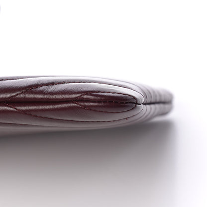 Saint Laurent Calfskin Matelasse Chevron Monogram A5 Wristlet Bordeaux 9 of 10