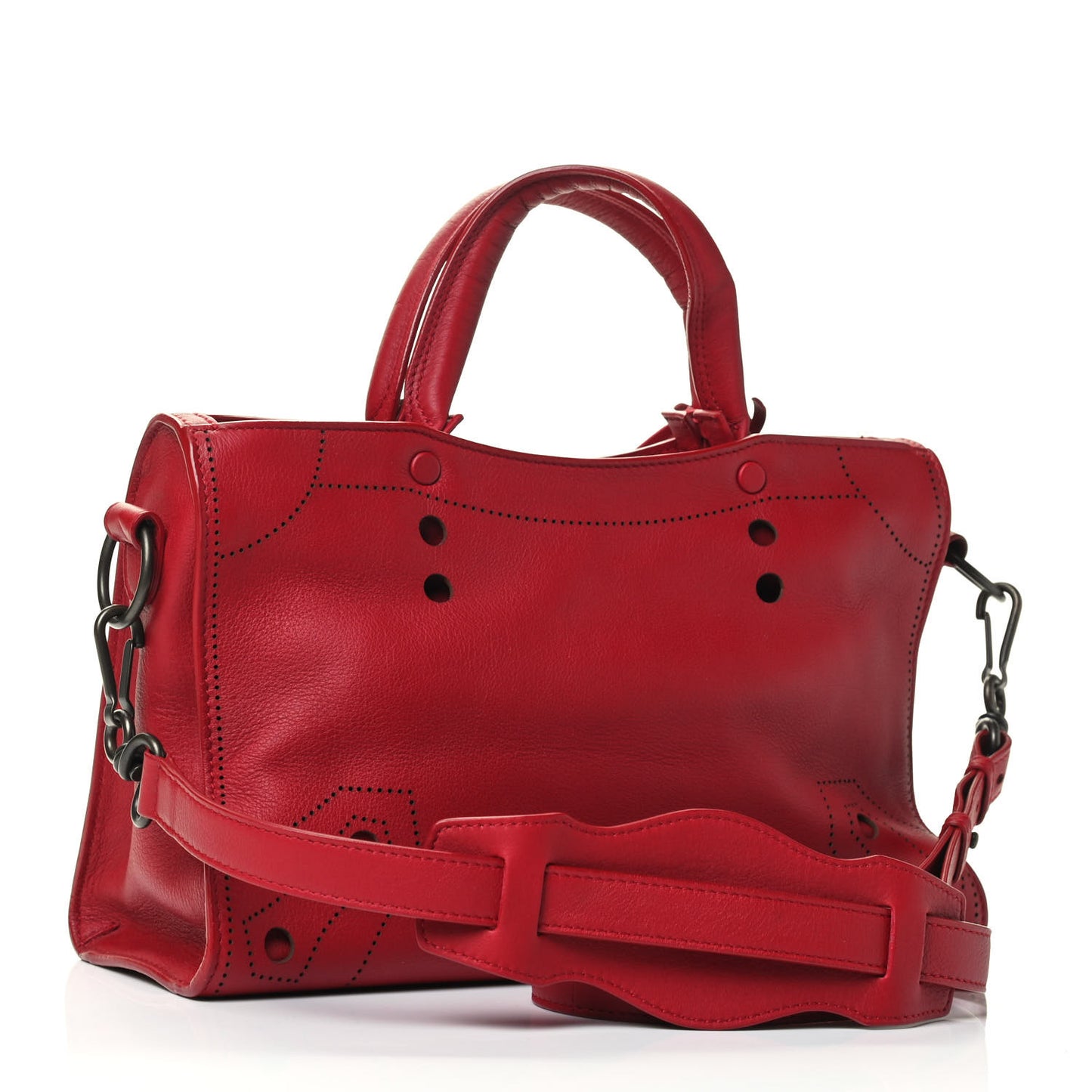 Veau Soyeux Perforated Blackout Hardware S City Rouge Groseille