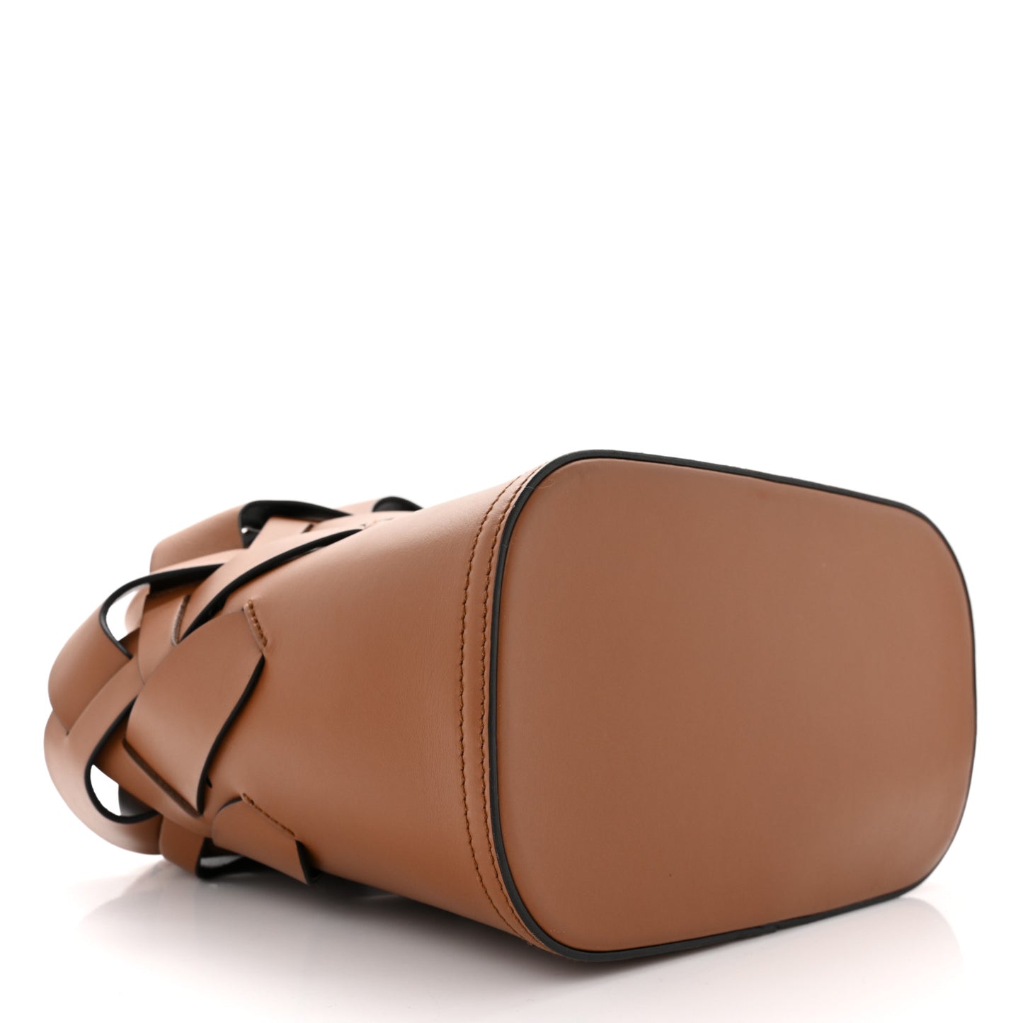 Vitello Intreccio Tote Bag Cognac Black