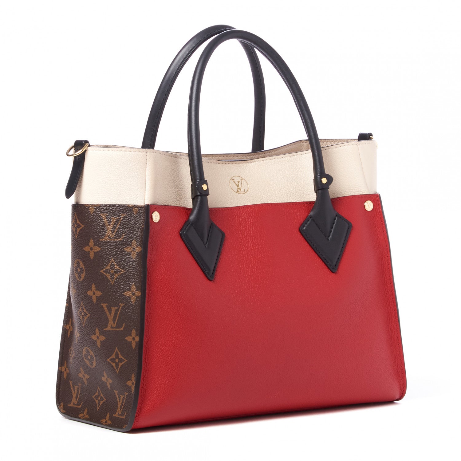 Louis Vuitton Calfskin Monogram On My Side Pirate Red 2 of 10