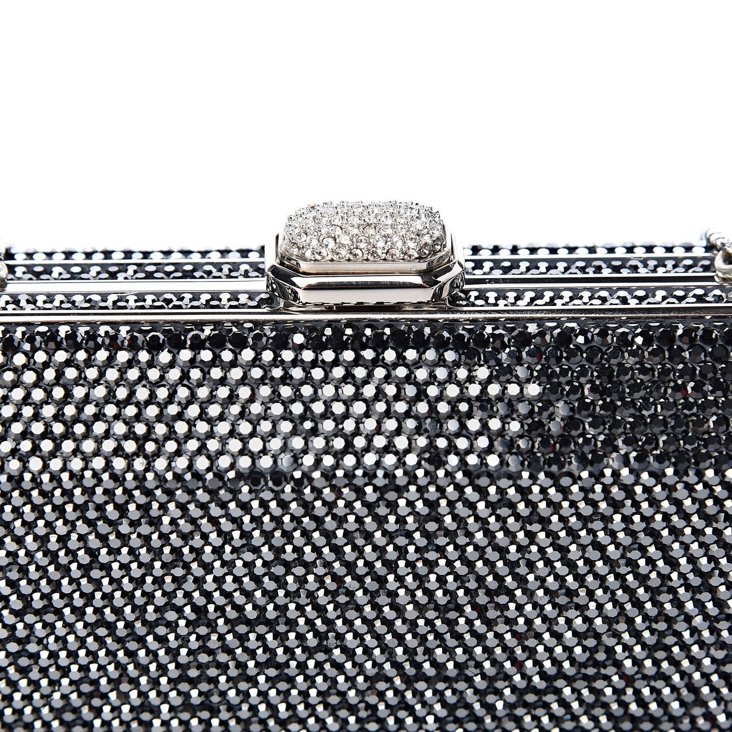 Swarovski Crystal Minaudiere Clutch Silver