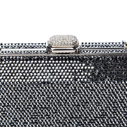 Judith Leiber Swarovski Crystal Minaudiere Clutch Silver 10 of 10