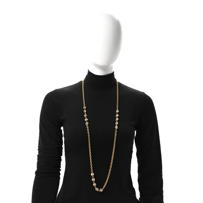 Chanel Crystal Chain Necklace Gold 2 of 5