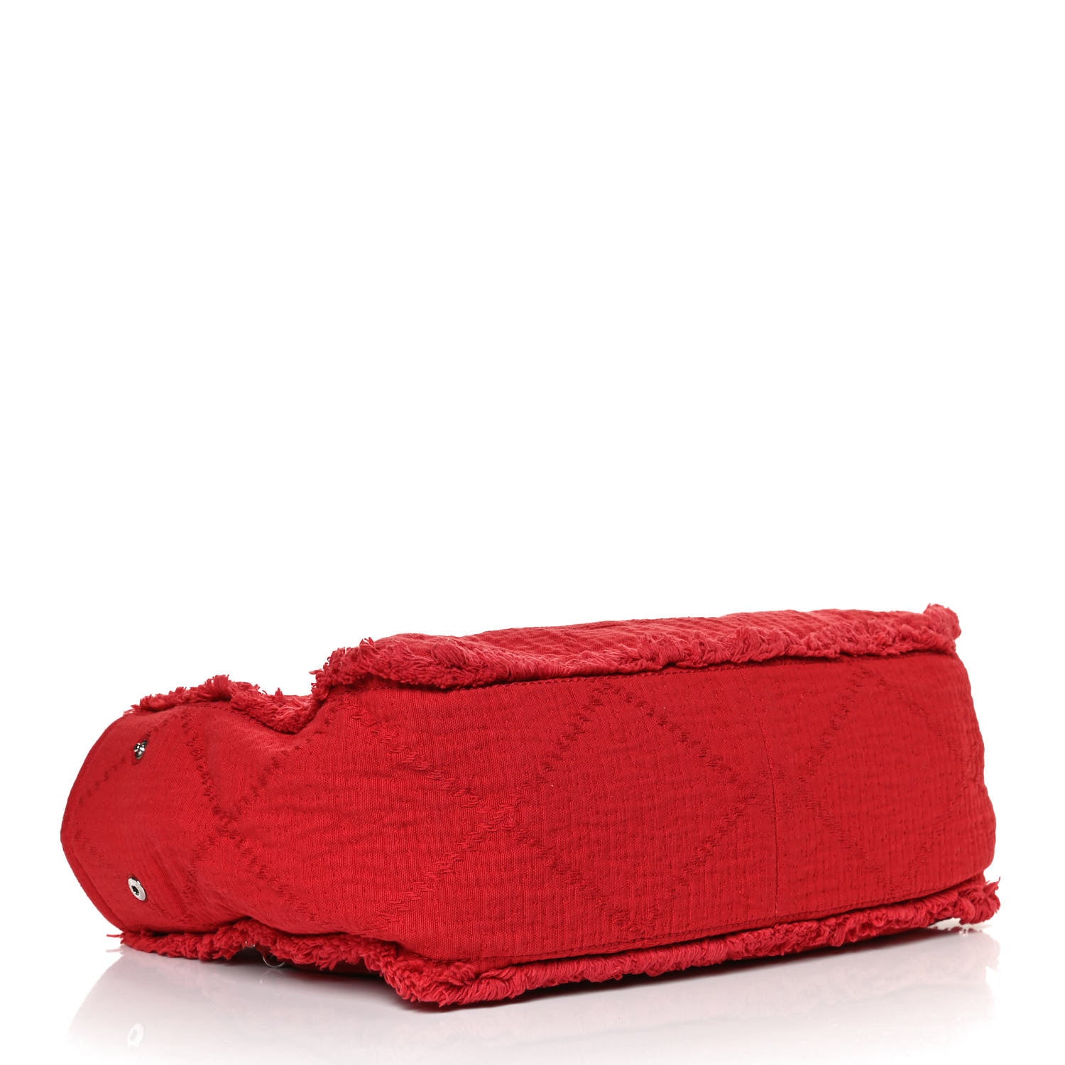 Chanel Canvas Large Double Face Shopping Tote Red 4 of 10