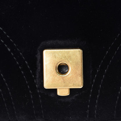 Gucci Velvet Matelasse Mini GG Marmont Shoulder Bag Black 11 of 21