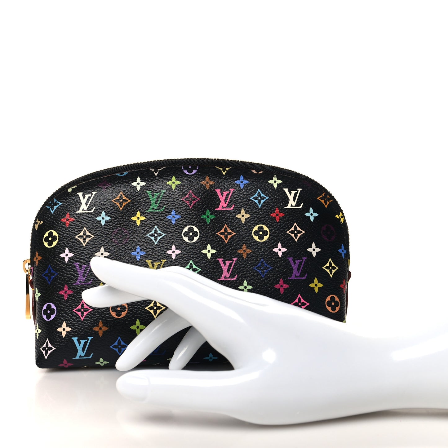 LOUIS VUITTON Monogram Multicolor Cosmetic Pouch Black Grenade