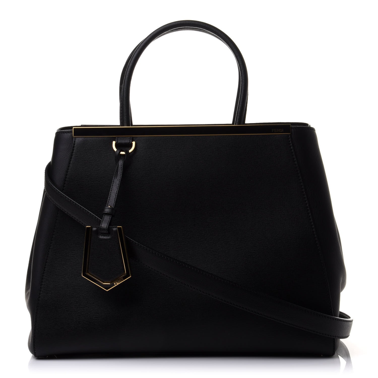 Fendi Vitello Elite Regular 2Jours Tote Black 1 of 10