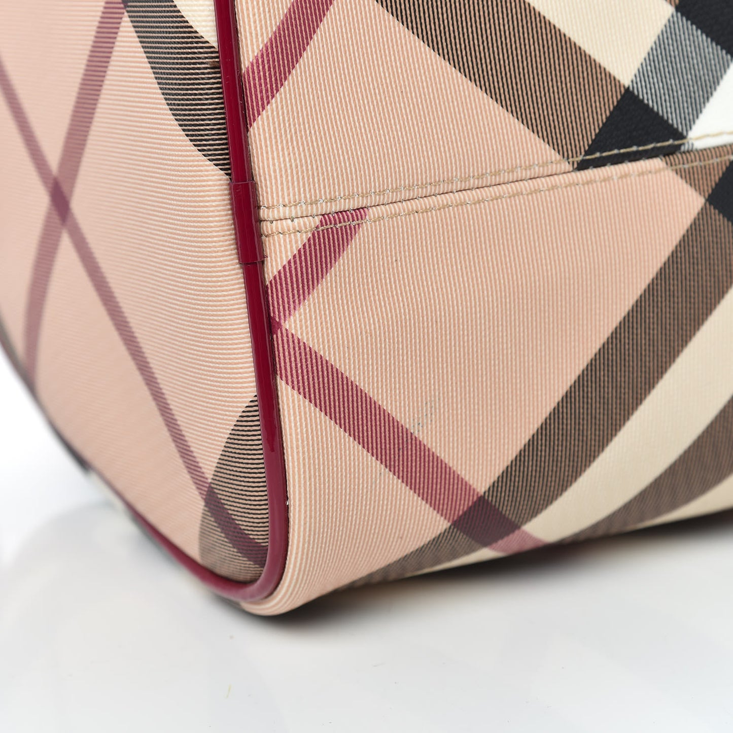 Patent Nova Check Chester Bowling Bag Raspberry Sorbet