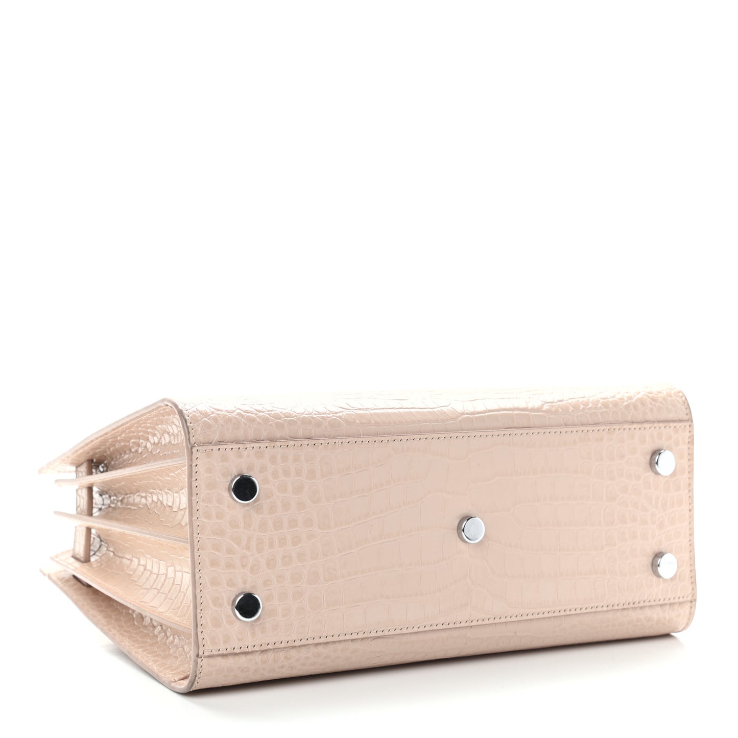 Calfskin Crocodile Embossed Baby Sac De Jour Rose Antic