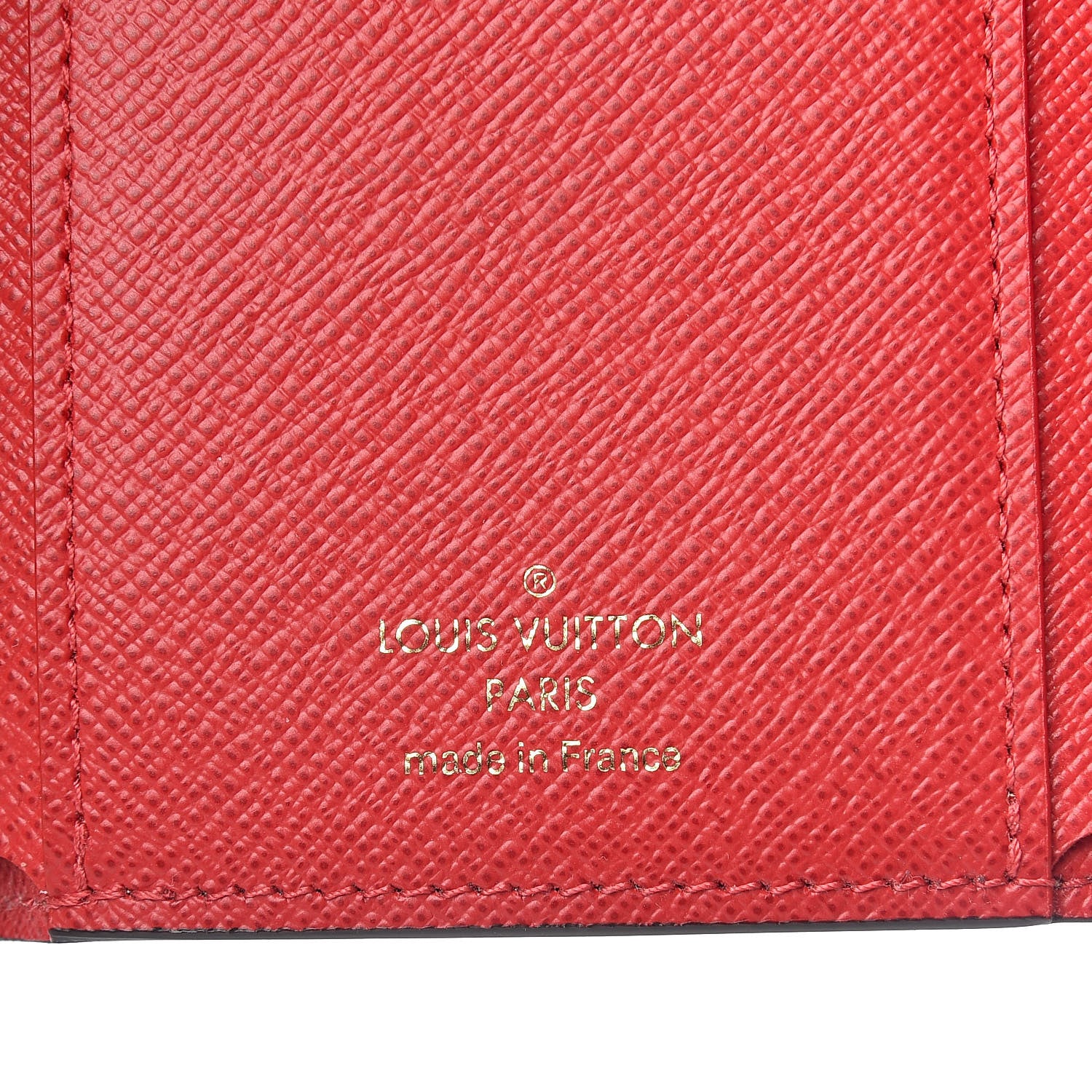 Louis Vuitton Damier Ebene Victorine Wallet Red 6 of 7