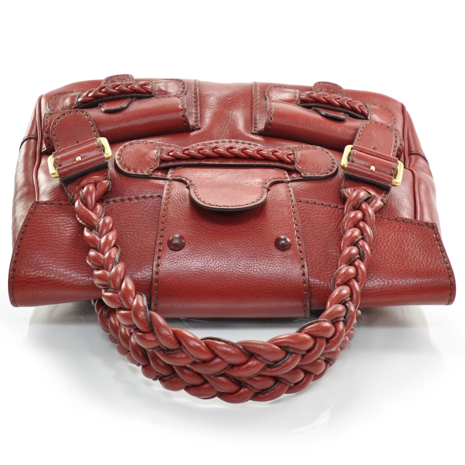 Valentino Garavani Leather Large Histoire Red 5 of 9