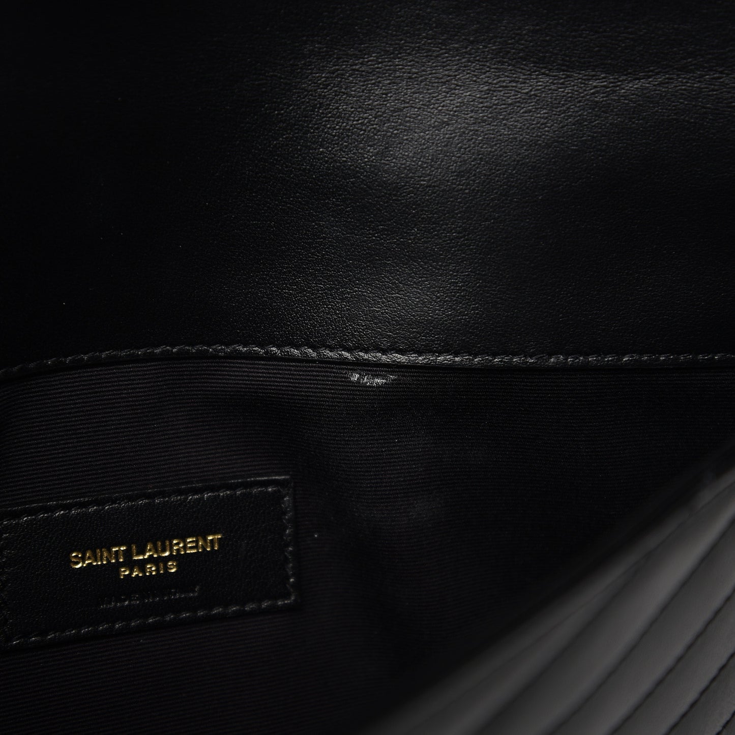 Calfskin Matelasse Chevron Monogram Uptown Clutch Black