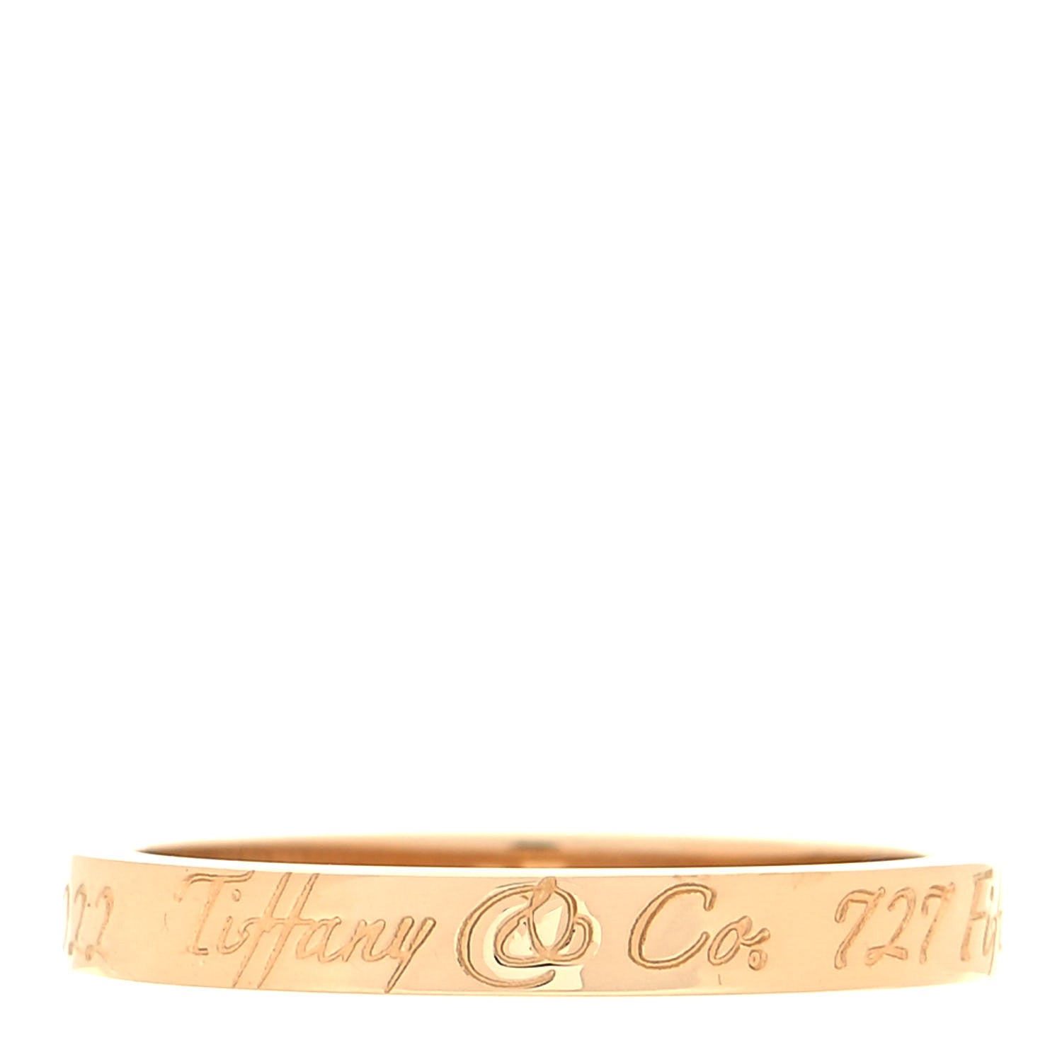 Tiffany 18K Yellow Gold Notes Fifth Avenue New York Ring 54 7 1 of 4