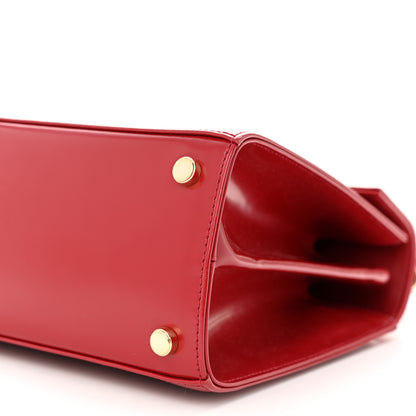 Salvatore Ferragamo Brushed Off Calfskin Small Iconic Top Handle Red 10 of 12