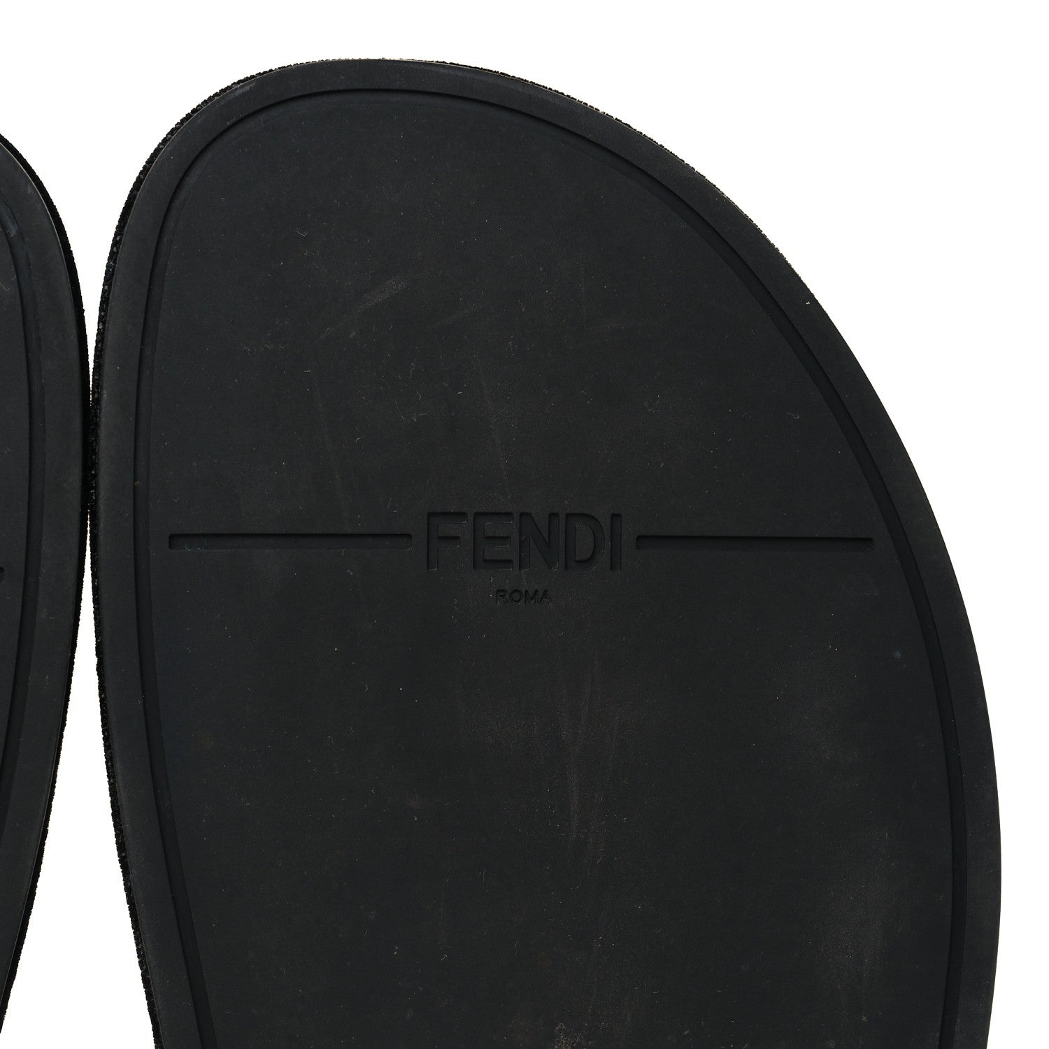 Fendi Calfskin FF Embossed Pearland Slide Sandals 39 Tobacco Moro 7 of 8
