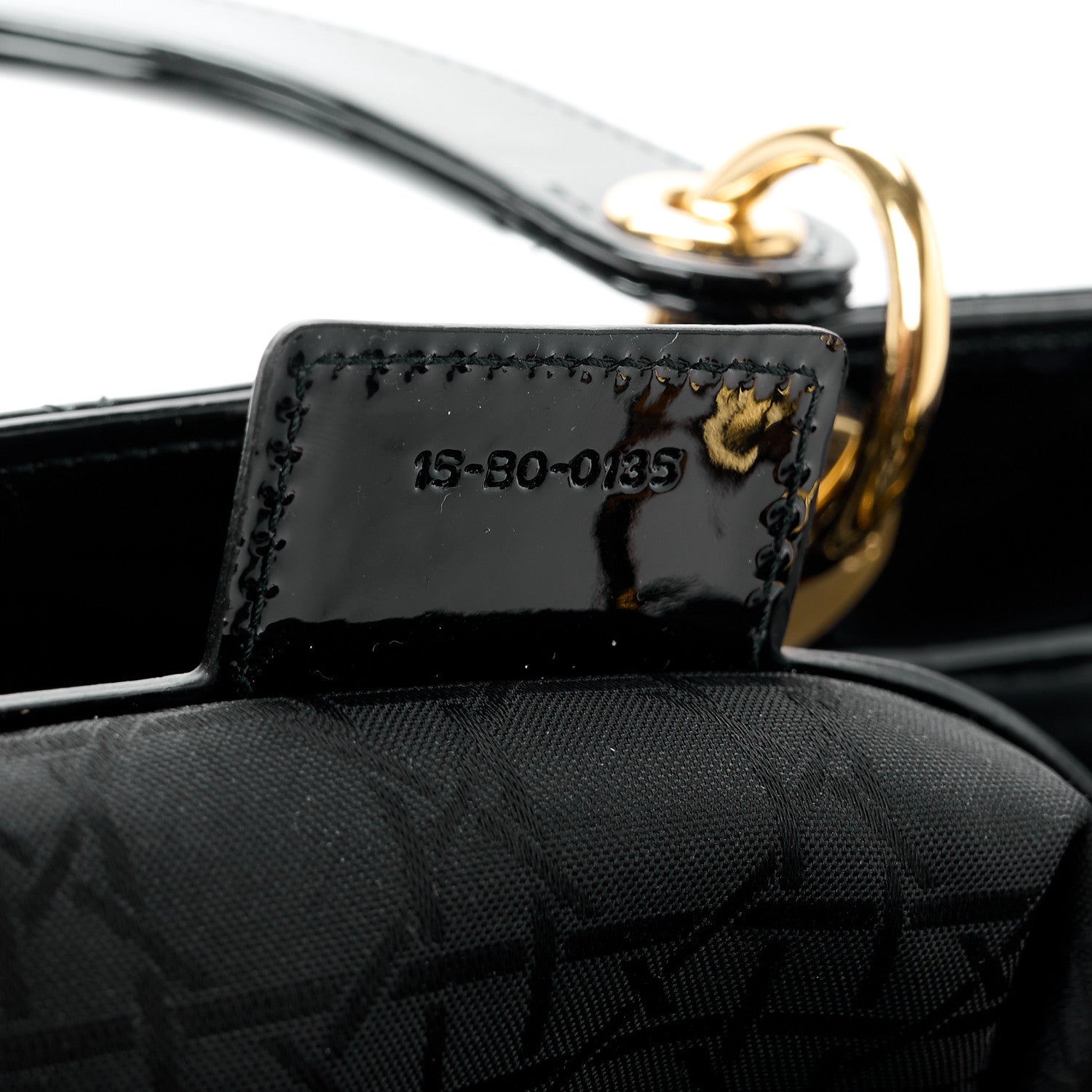 Christian Dior CHRISTIAN DIOR Patent Cannage Large Lady Dior Black 8 of 14