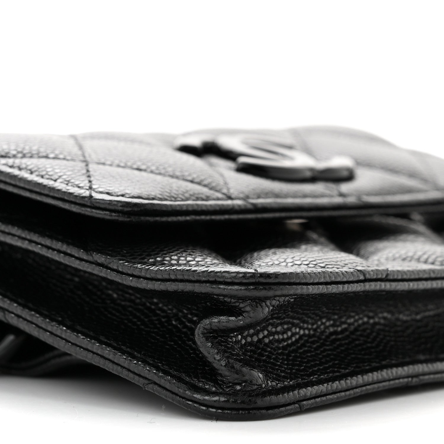 Chanel Caviar Quilted My Everything Belt Flap Card Holder Black 10 of 11