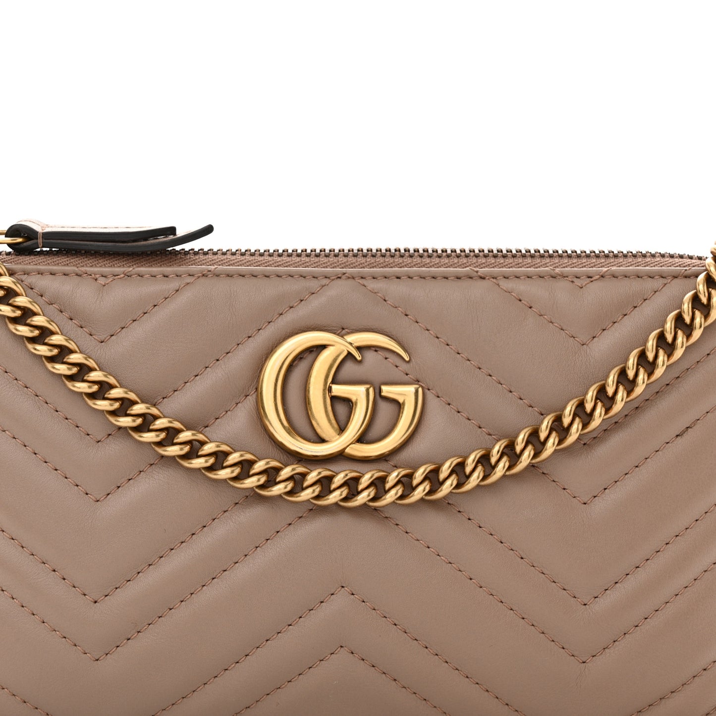 Calfskin Matelasse Mini GG Marmont Chain Bag Porcelain Rose
