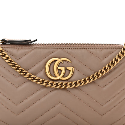 Gucci Calfskin Matelasse Mini GG Marmont Chain Bag Porcelain Rose 7 of 11