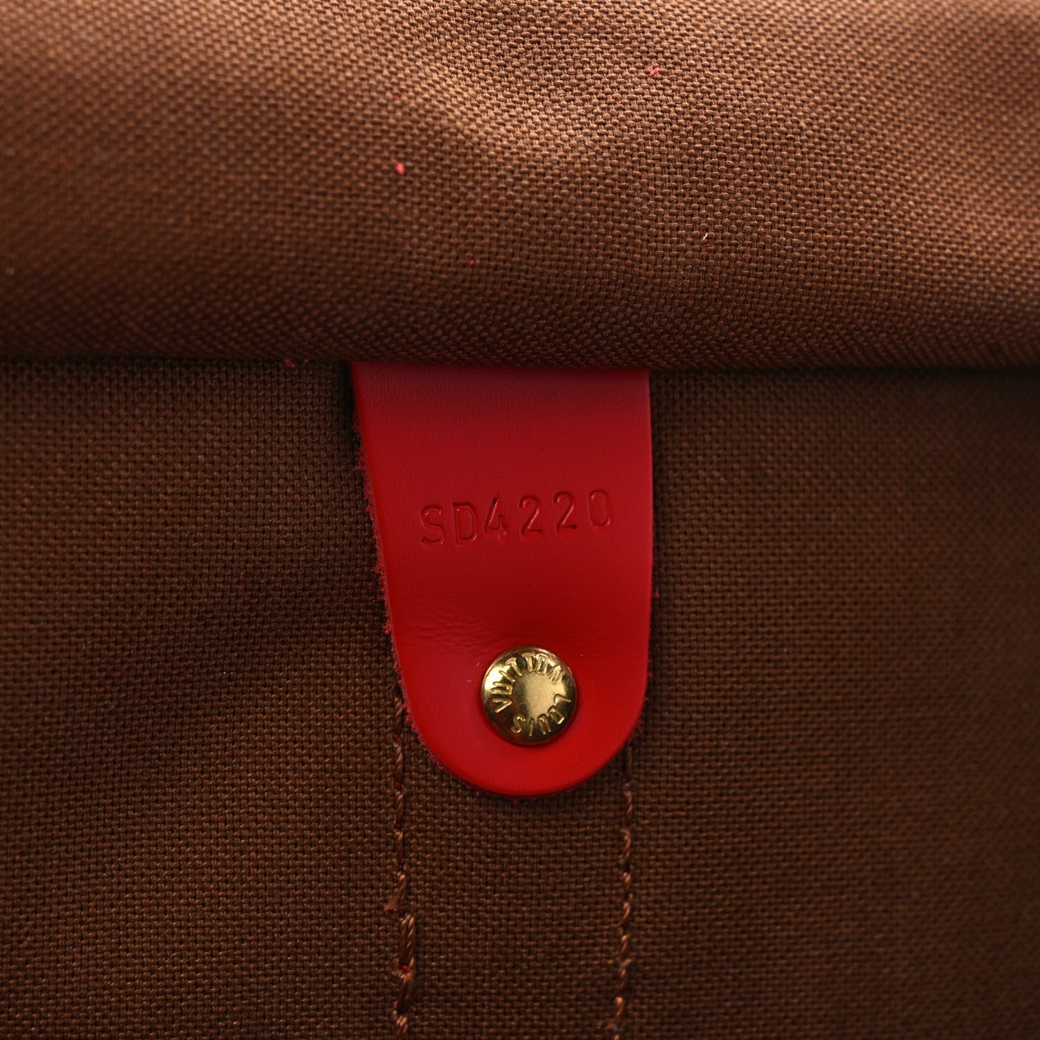 Louis Vuitton Calfskin Monogram Keepall Bandouliere 50 Coquelicot 7 of 9