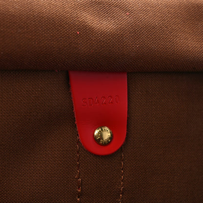 Louis Vuitton Calfskin Monogram Keepall Bandouliere 50 Coquelicot 7 of 9