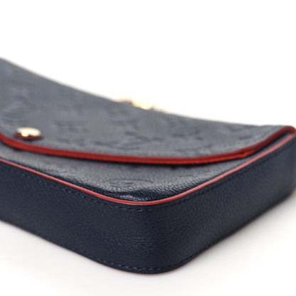 Louis Vuitton Empreinte Pochette Felicie Chain Wallet Marine Rouge 9 of 11
