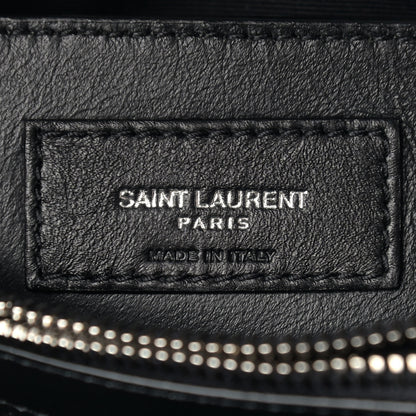 Saint Laurent Calfskin Y Quilted Monogram Small Loulou Chain Satchel Black 6 of 13
