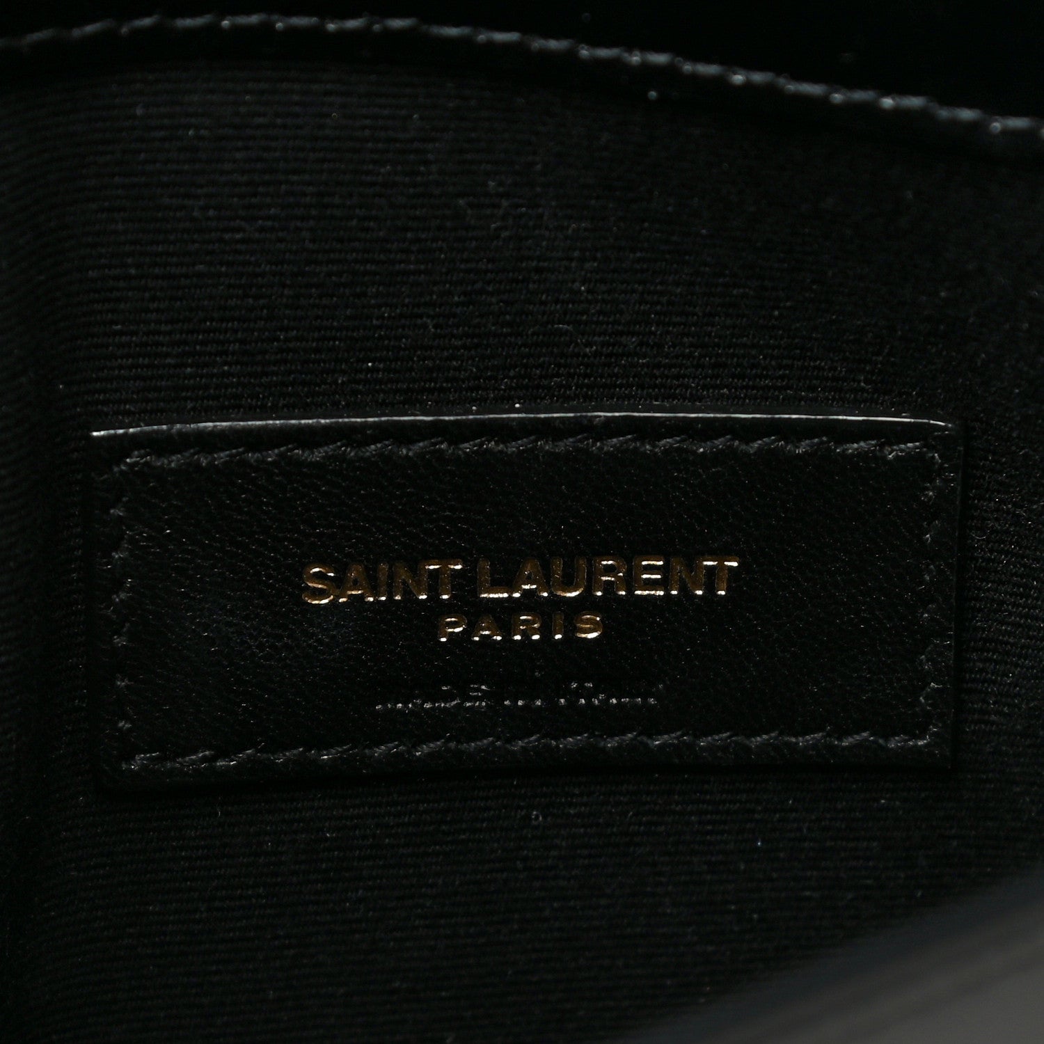 Saint Laurent Smooth Shiny Calfskin Monogram Uptown Pouch Black 6 of 14
