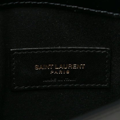 Saint Laurent Smooth Shiny Calfskin Monogram Uptown Pouch Black 6 of 14