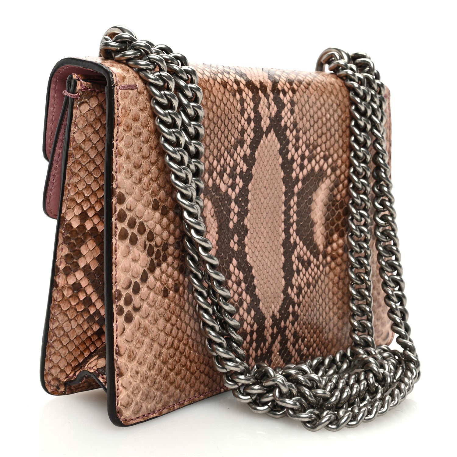 Gucci SnakeskinCrystal Mini Dionysus Shoulder Bag Pastel Pink 3 of 10