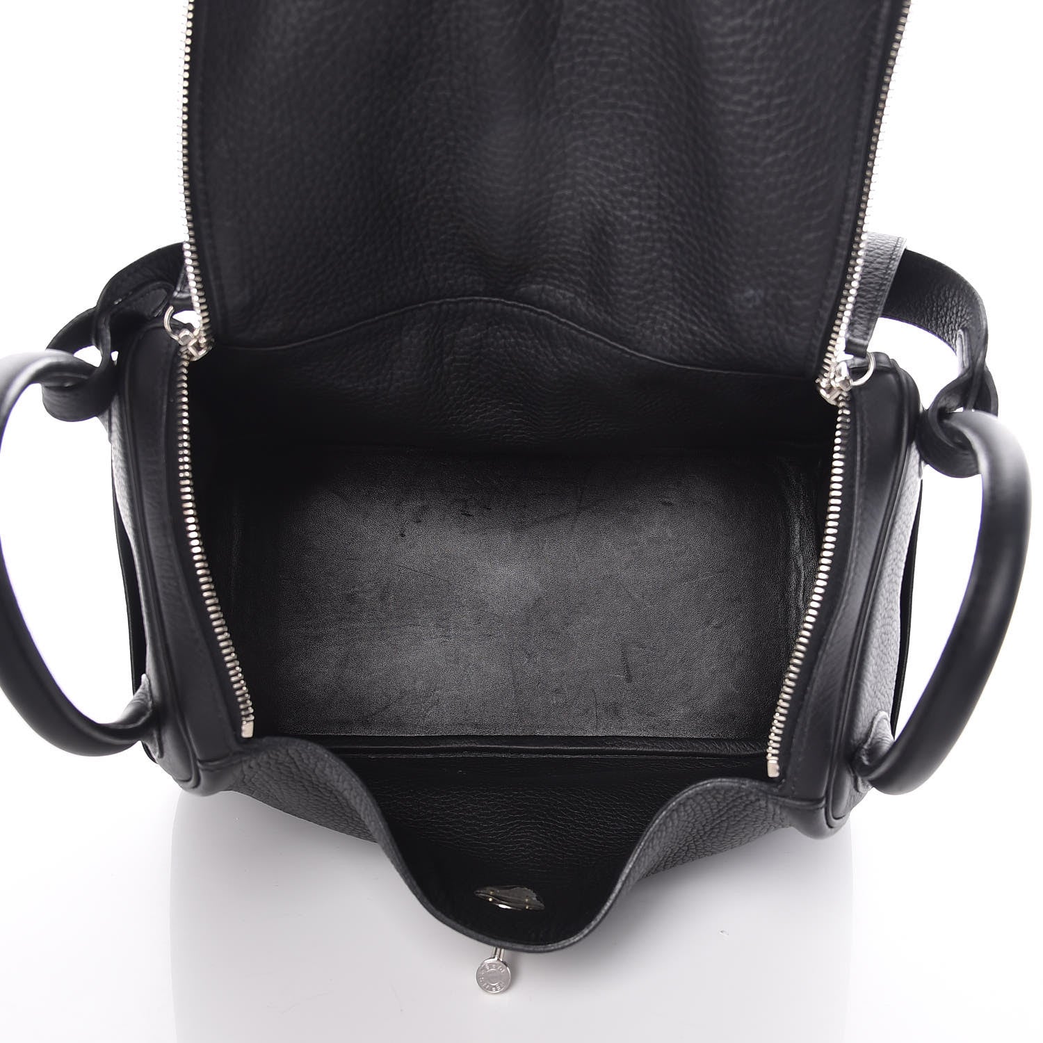 Hermes Taurillon Clemence Lindy 30 Black 5 of 16