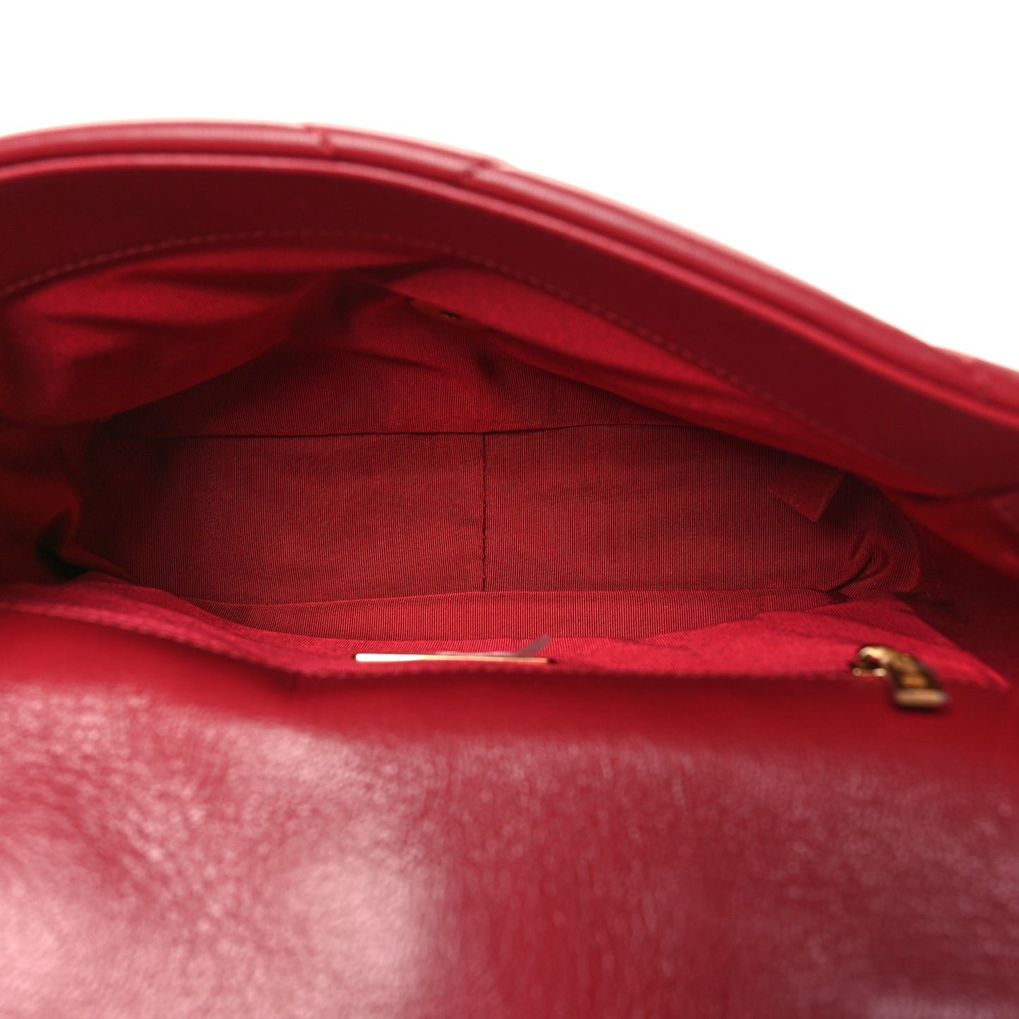 Goatskin Quilted Medium Chanel 19 Flap Red