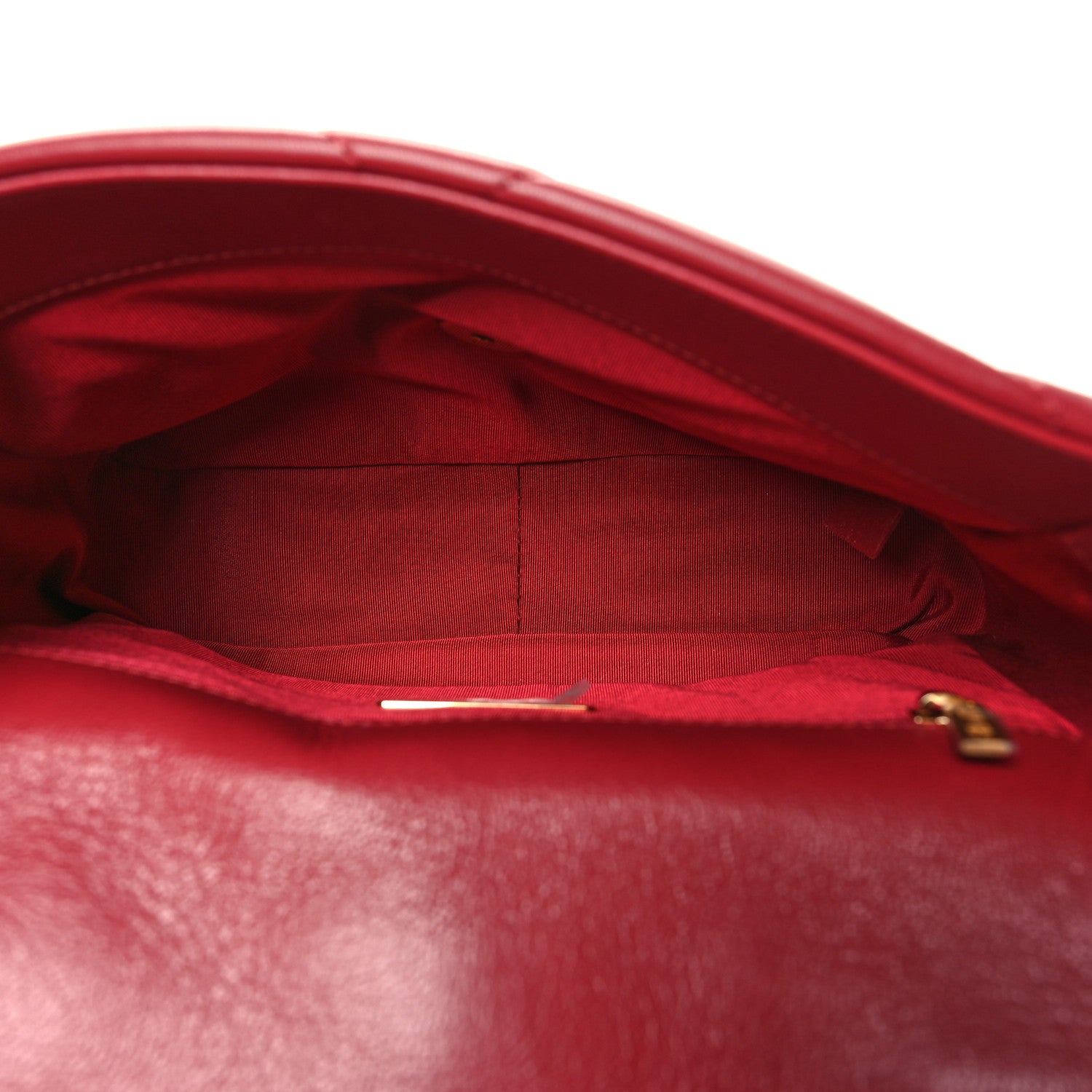 Chanel Goatskin Quilted Medium Chanel 19 Flap Red 5 of 10