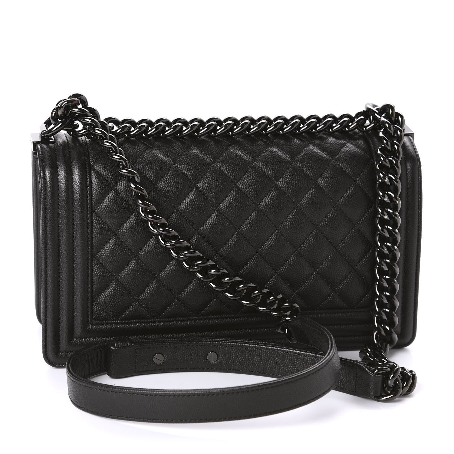 Chanel Caviar Quilted Medium Boy Flap So Black 3 of 11