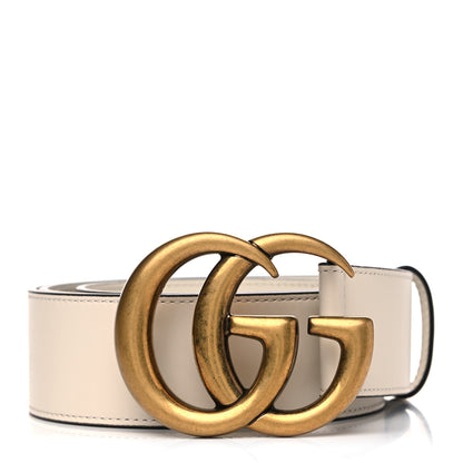 Gucci Calfskin Double G 40mm Belt 95 38 Mystic White 1 of 4