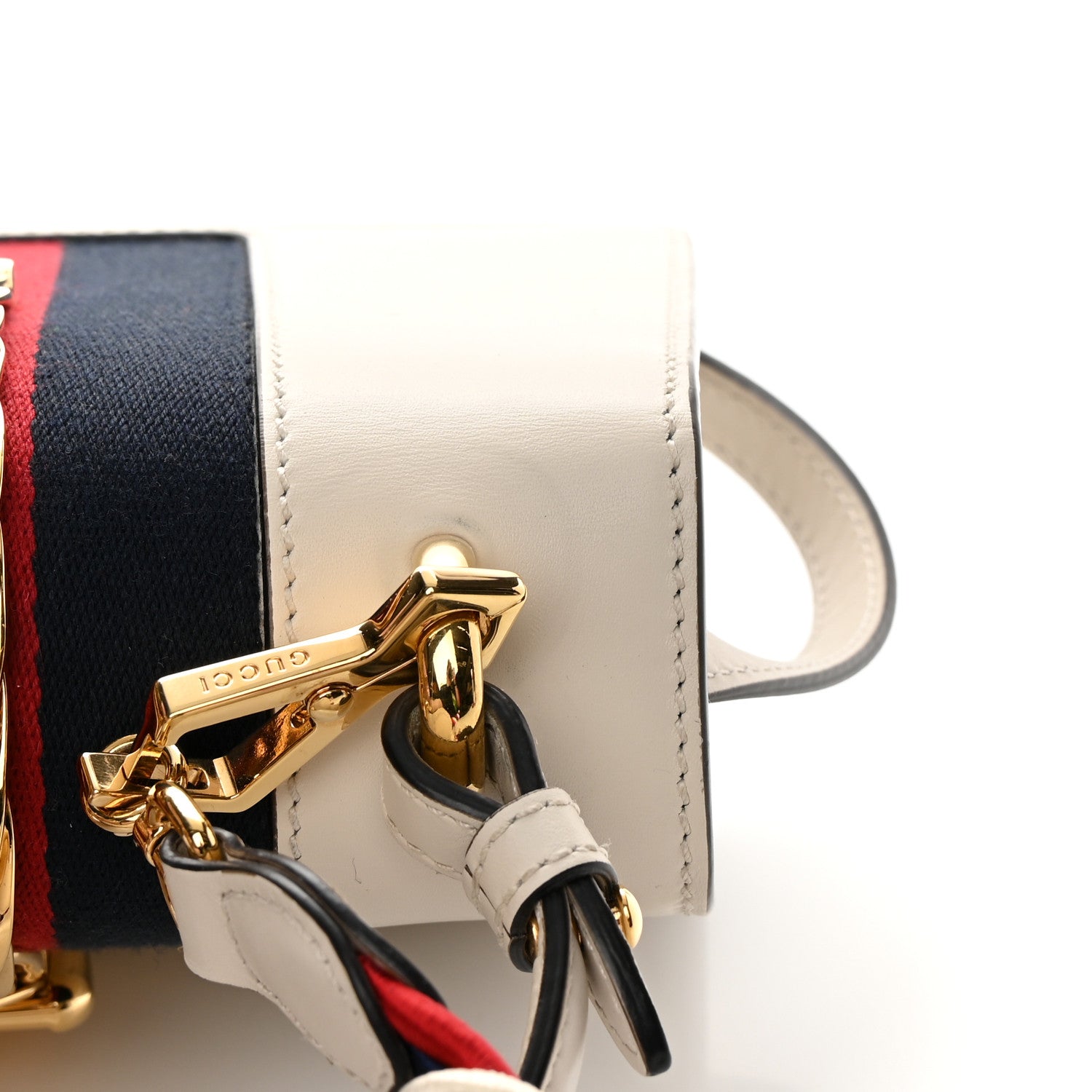Gucci Calfskin Mini Sylvie Top Handle Bag White 12 of 15