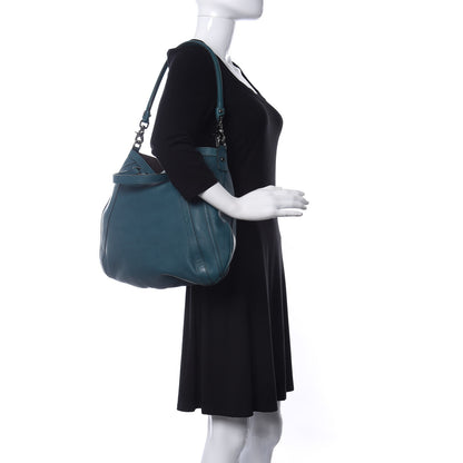 Gucci Pebbled Calfskin Medium Abbey Convertible Tote Green 2 of 10
