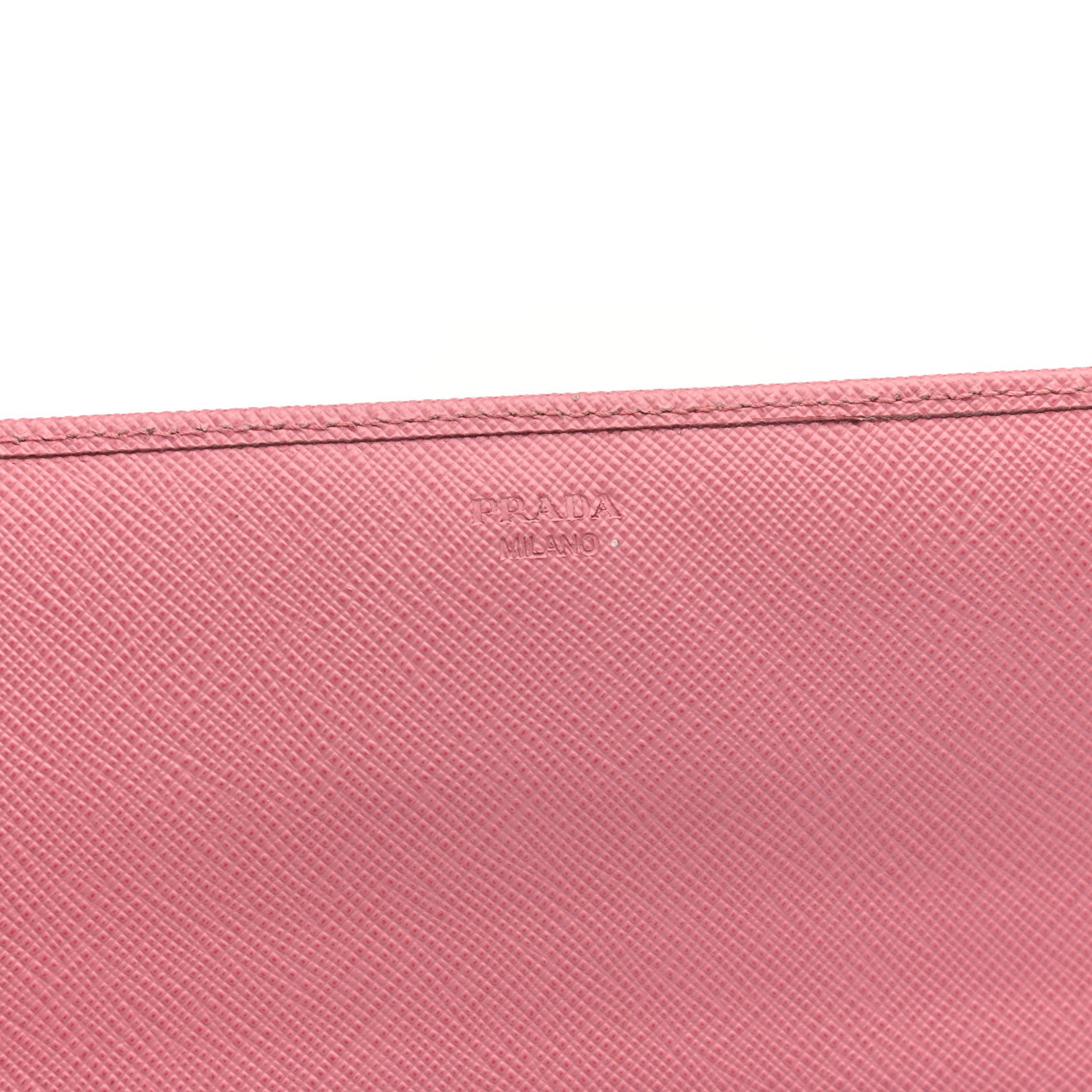 Prada Saffiano Metal Oro Chain Wallet Begonia 6 of 10