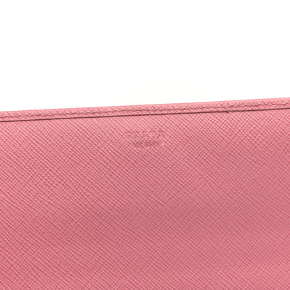 Prada Saffiano Metal Oro Chain Wallet Begonia 6 of 10