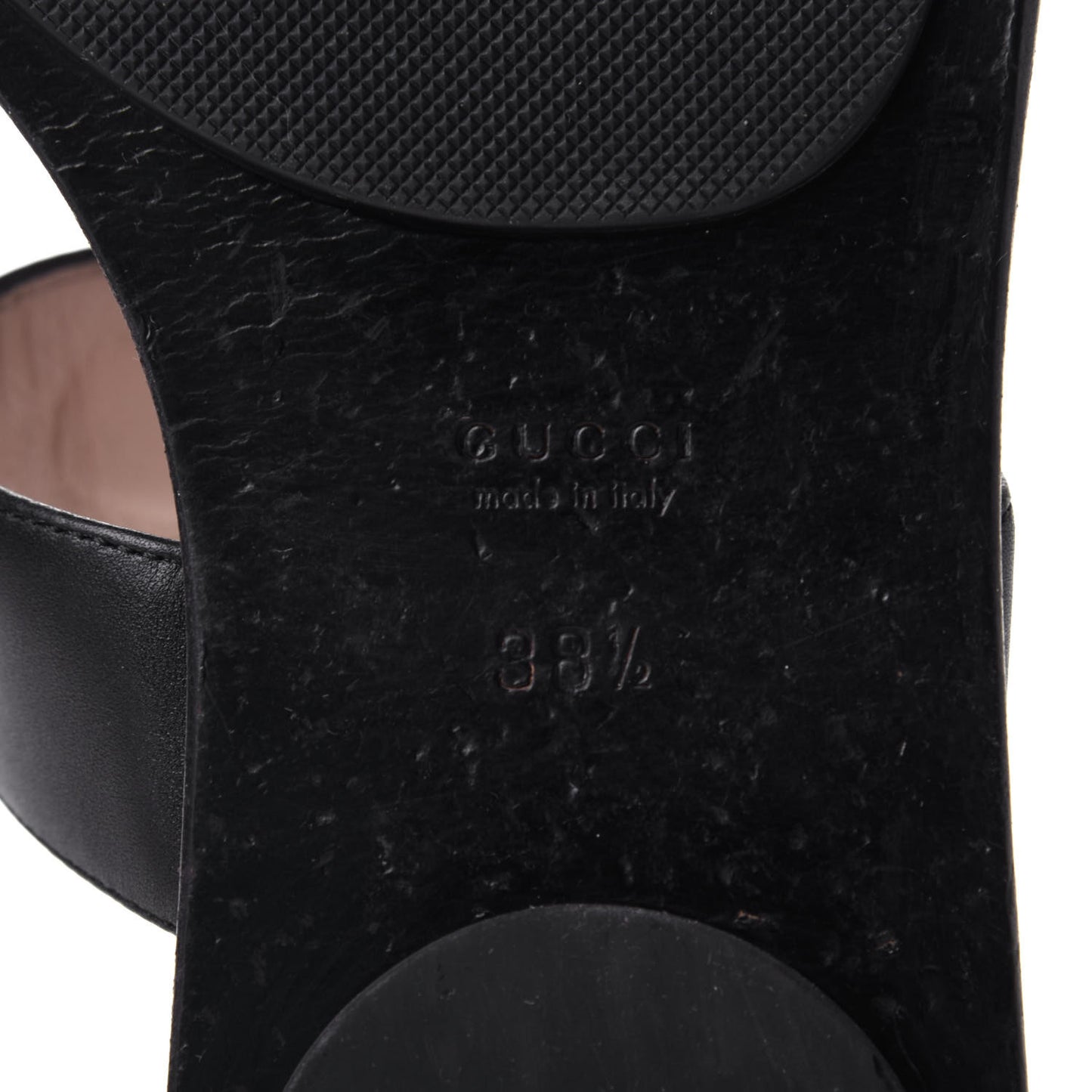 Calfskin GG Marmont Thong Sandals 38.5 Black