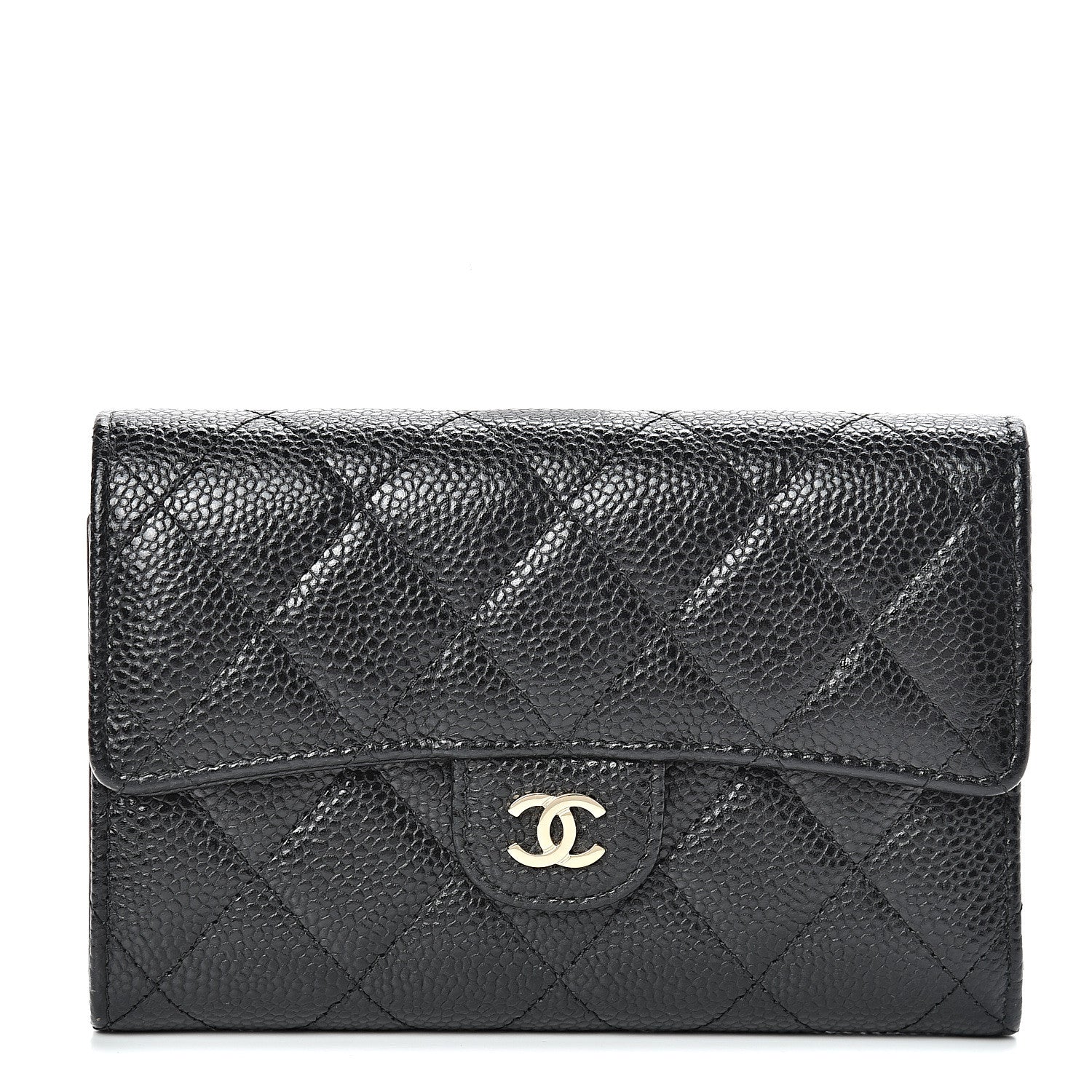 Chanel Caviar Quilted Medium Flap Wallet Black 1 of 10