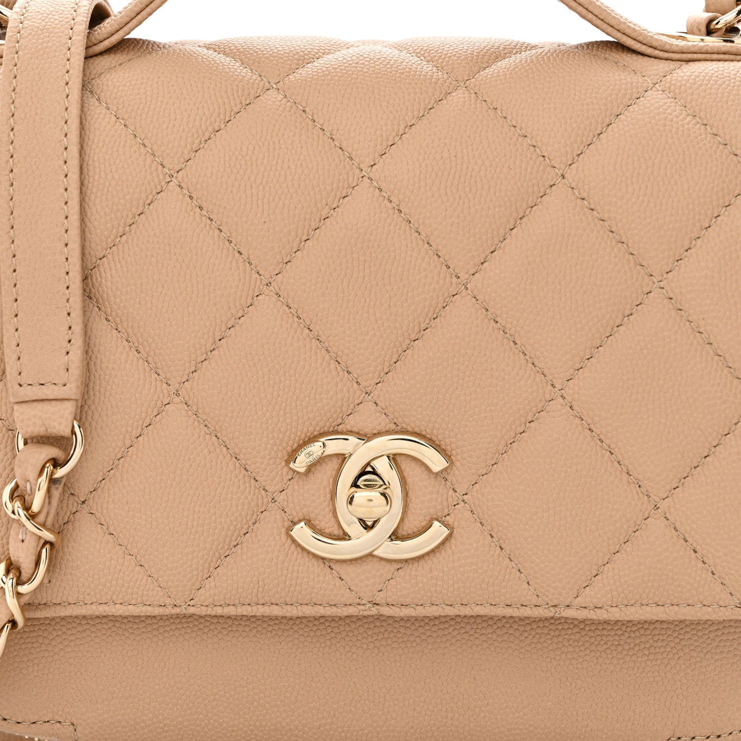 Chanel Caviar Quilted Medium Business Affinity Flap Beige 8 of 12