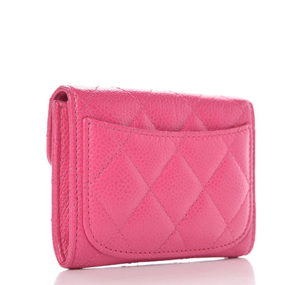 Chanel Caviar Quilted Card Holder Dark Pink 3 of 8