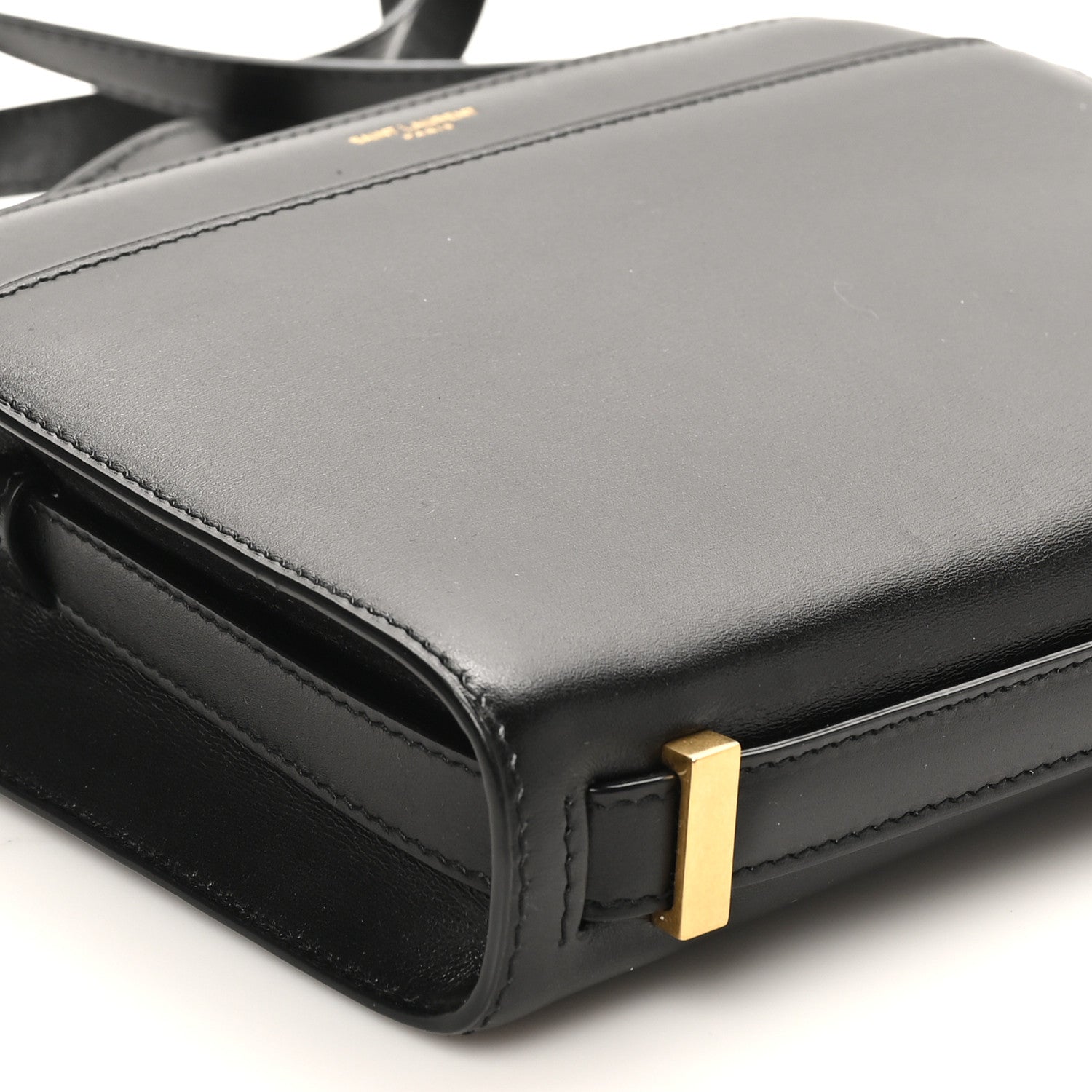 Saint Laurent Calfskin Reverse Satchel Black 9 of 10
