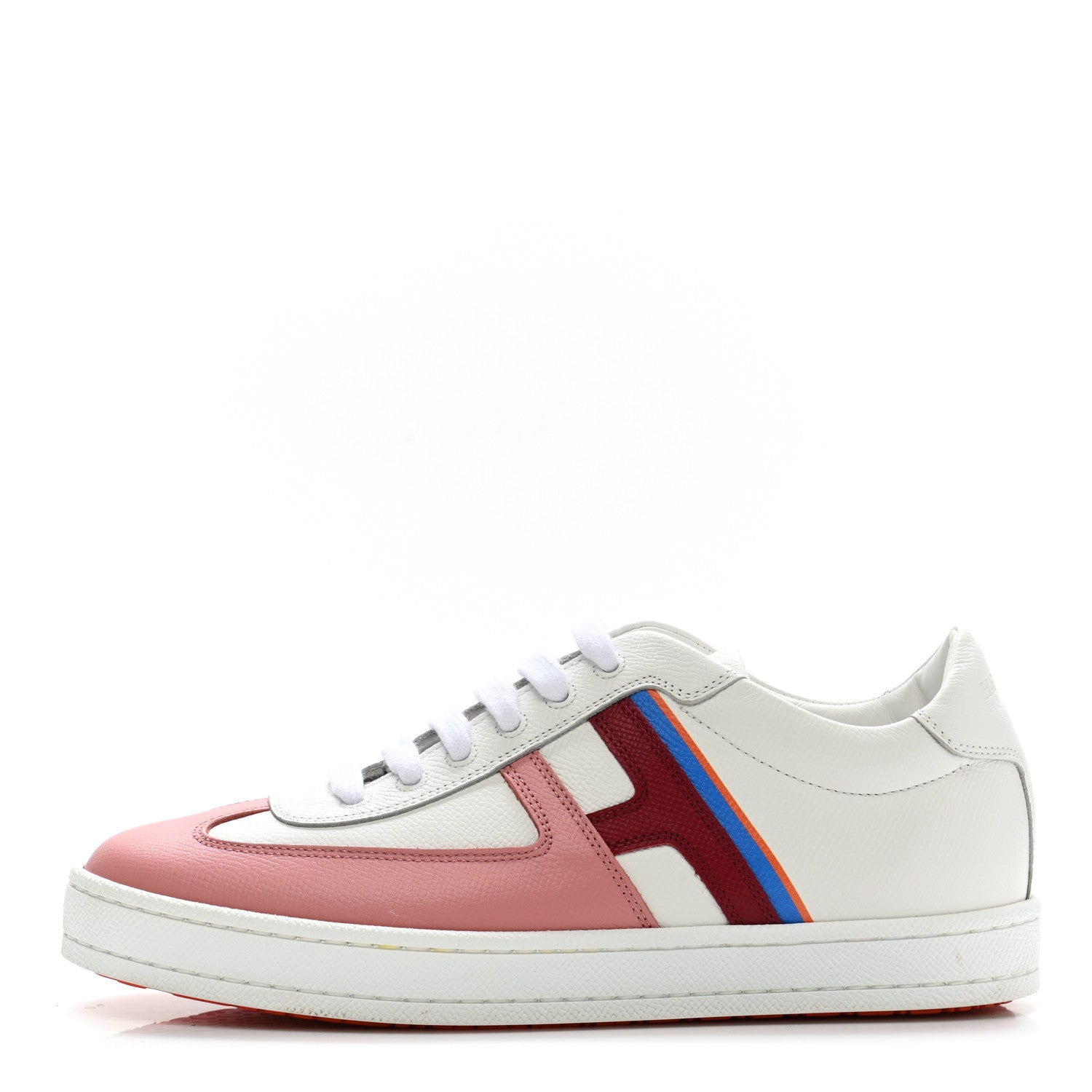 Hermes Epsom Womens Boomerang Sneakers 37 Multicolor Rose Pale 1 of 10