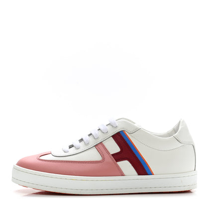 Hermes Epsom Womens Boomerang Sneakers 37 Multicolor Rose Pale 1 of 10
