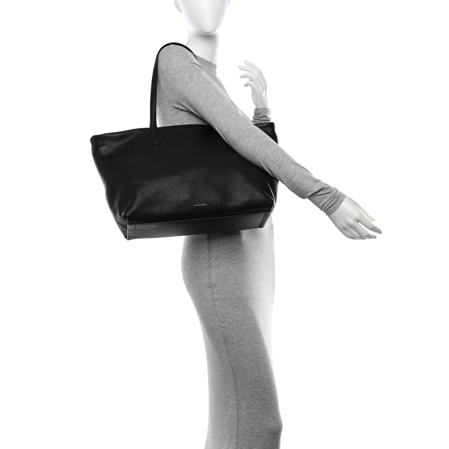 Mansur Gavriel Pebbled Calfskin Everyday Zip Tote Black 2 of 10