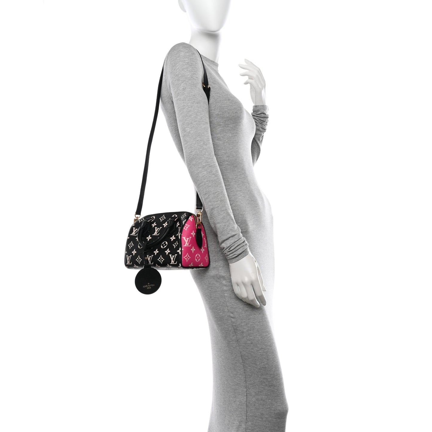 Empreinte Monogram Spring in the City Speedy Bandouliere 20 Black White Pink